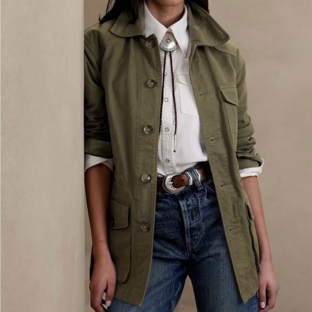 Banana Republic NWOT 100% Cotton Field Jacket, Desert Thyme Green, Size X-Large